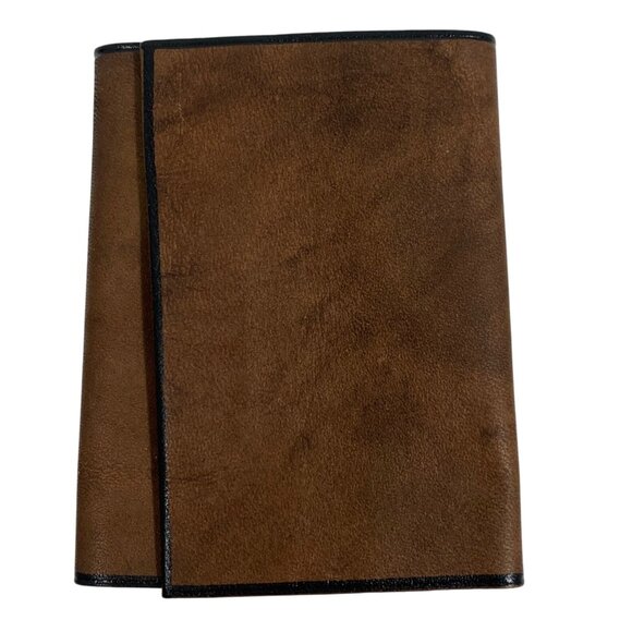 VTG AMITY Brown Leather Key Trifold Wallet Eight Key Holder Snap Front - Picture 1 of 6